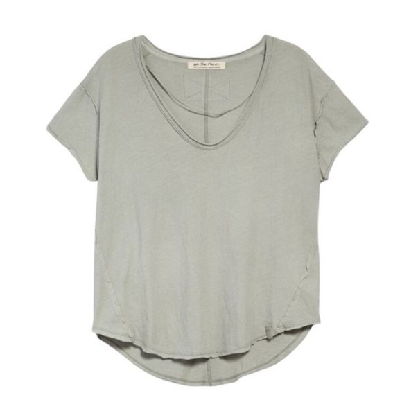 Free People Bring It Home Tee in Limestone Sage - Picture 1 of 6